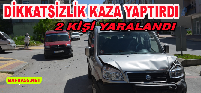 Bafra`da Kaza : 2 Yaralı