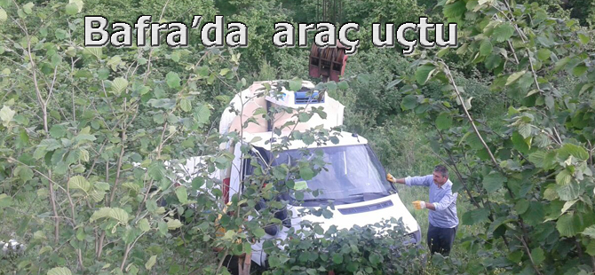 Kuşkayasında araç uçurumdan yuvarlandı