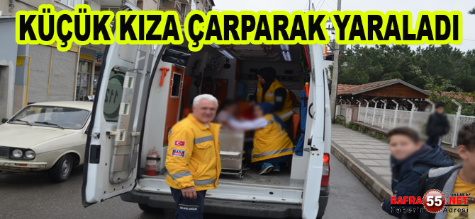 Motosiklet küçük kıza çarptı