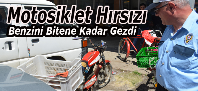 Bafra`da motosiklet hırsızlığı