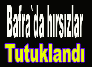 Bafra`da evden hırsızlık zanlıları tutuklandı