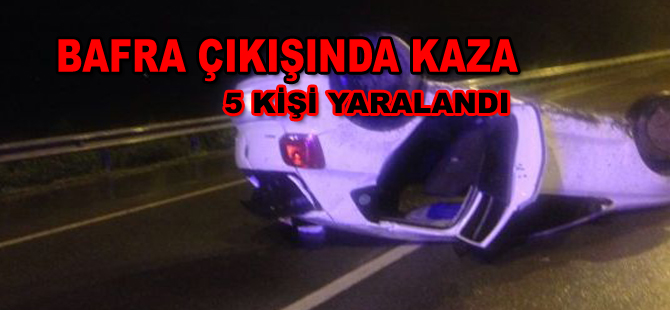 Bafra çıkışında kaza