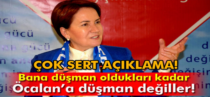 Akşener: ''Öcalan'a benim kadar düşman olmadılar''