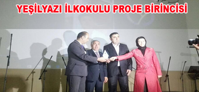 Yeşilyazı ilkokulu proje birincisi