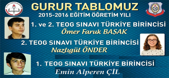 Bu gurur Cumhuriyet Ortaokulunun
