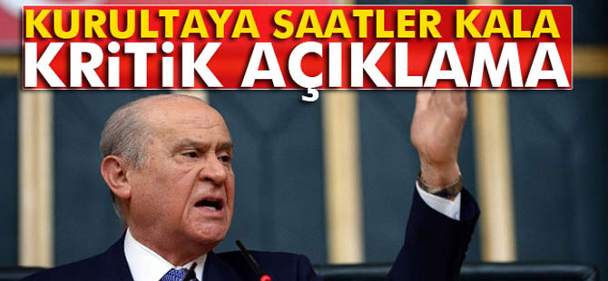 Bahçeli;Bu kurultay yasal değildir