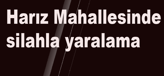 Harız mahallesinde silahlı saldırı