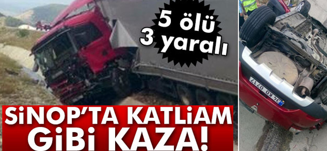 Boyabat'ta kaza 5 ölü 3 yaralı