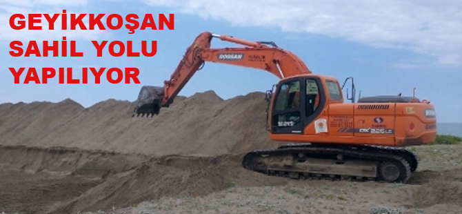 Geyik-koşan sahil yolu yapılıyor