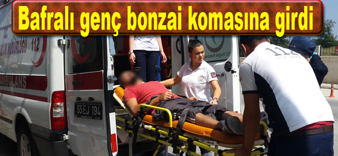 Bafra'da 26 yaşındaki şahıs bonzai komasına girdi