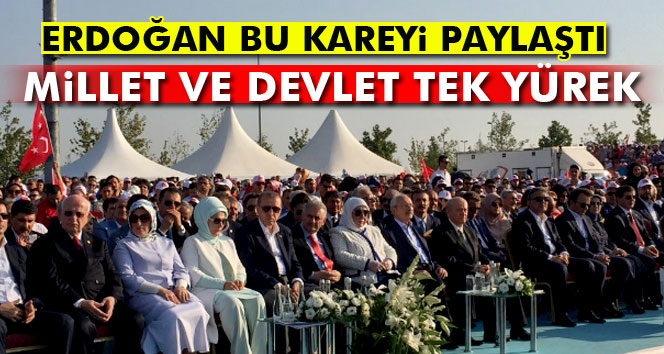 Erdoğan protokol fotoğrafını paylaştı