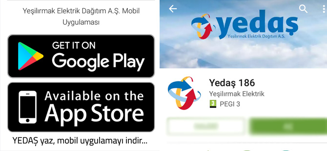 YEDAŞ 186 Mobil Uygulaması