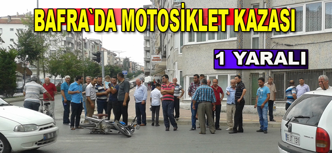 Motosiklet ile otomobil çarpıştı: 1 yaralı