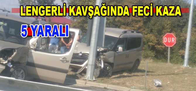 Bafra`da feci kaza : 5 yaralı