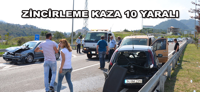 Zincirleme kaza: 10 yaralı