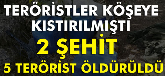 5 terörist öldürüldü