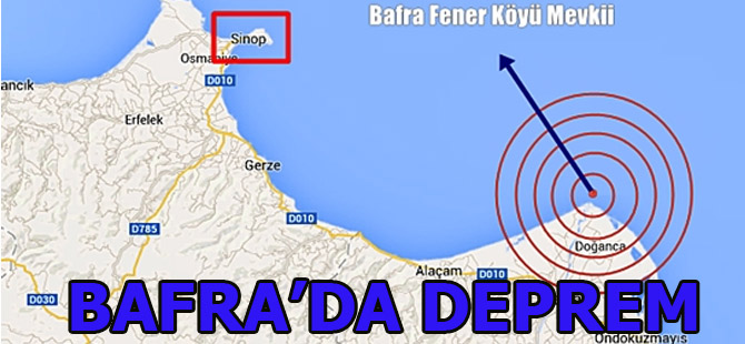 Bafra'da Deprem!