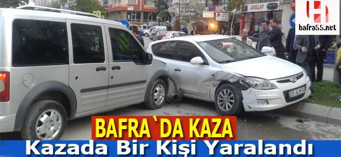 Bafra`da kaza : 1 yaralı