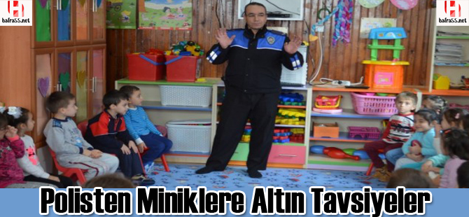 Polislerden Gazi İlkokulu Ana Sınıfı Öğrencilerine Güvenlik Eğitimi