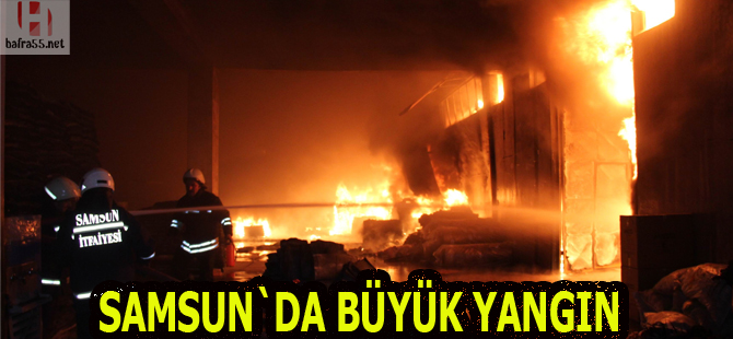 Samsun'da fabrika yangını