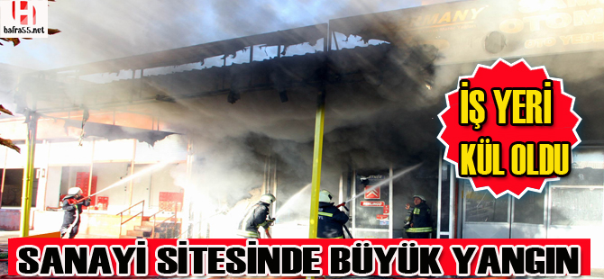 Samsun’da iş yeri yangını