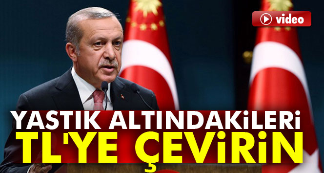 Cumhurbaşkanı Erdoğan: Yastık altındakileri TL'ye çevirin