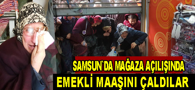 Yaşlı kadının mağaza açılışındaki izdihamda emekli maaşını çaldılar