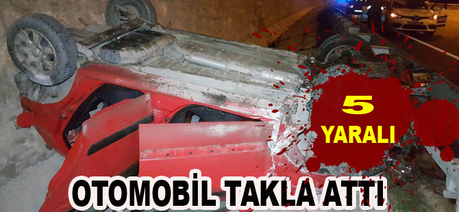 Samsun'da otomobil takla attı: 5 yaralı