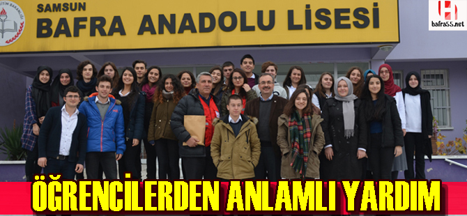 Öğrencilerden anlamlı yardım