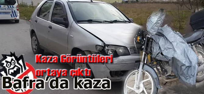 Bafra'da Motosiklet kaza görüntüleri ortaya çıktı