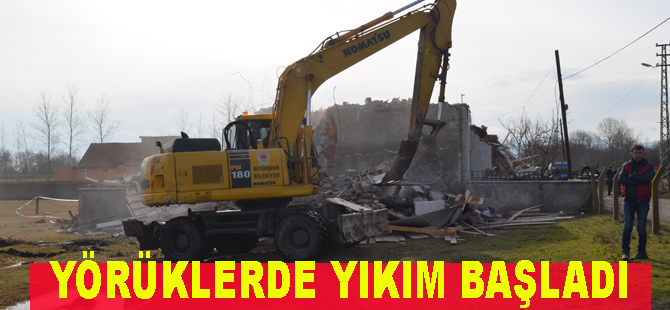 Yörükler Beldesinde yıkımlar başladı