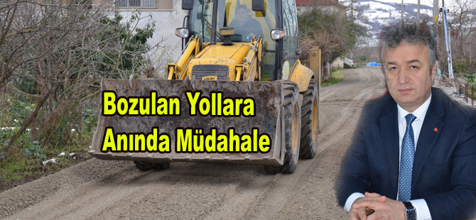 Bozulan Yollara Anında Müdahale