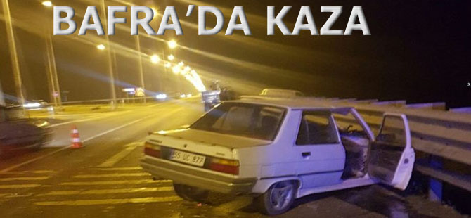 Bafra’da Maddi hasarlı kaza