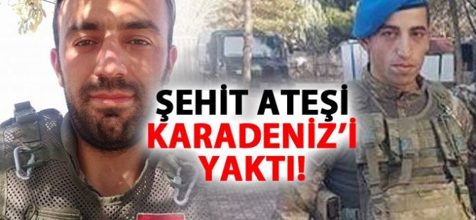 Karadenizi Şehit ateşi yaktı