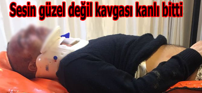 Sesin güzel değil kavgası kanlı bitti