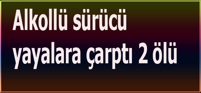 Alkollü sürücü yayalara çarptı 2 ölü