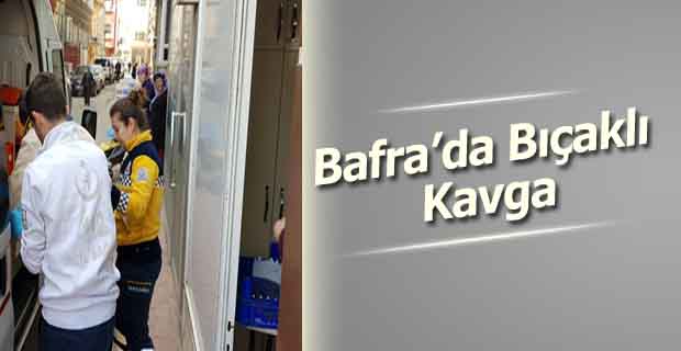 Bafra`da bıçaklı kavga: 1 yaralı