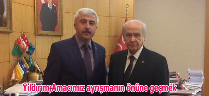 Yıldırım; 'Amacımız ayrışmanın önüne geçmek'