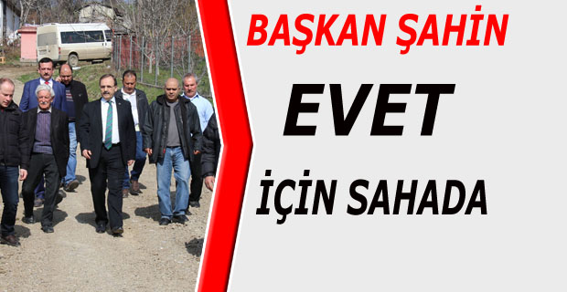 BAŞKAN ŞAHİN “EVET” İÇİN SAHADA