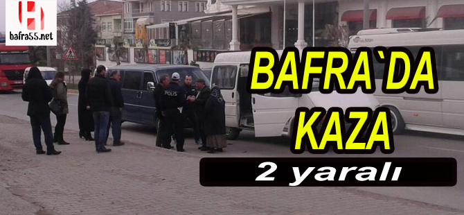 İki minibüsün çarpıştığı kazada 2 kişi yaralandı