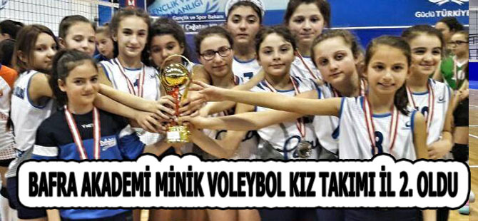 BAFRA AKADEMİ MİNİK VOLEYBOL KIZ TAKIMI İL 2. OLDU