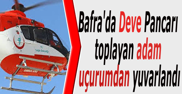 Bafra'da Deve Pancarı toplayan adam uçuruma yuvarlandı