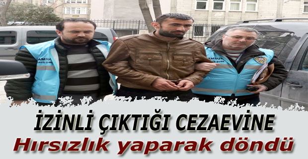 Cezaevinden izinli çıktı, hırsızlık yaptığı iddiasıyla tutuklandı