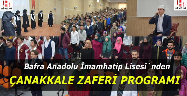 Bafra`da Çanakkale Zaferi programı