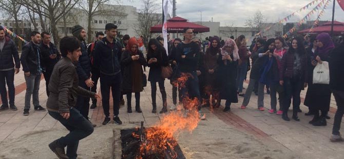 Samsun OMÜ'de Nevruz ateşi