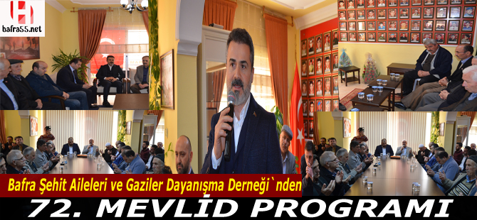 Şehit Aileleri ve Gaziler Derneği`nden 72. program