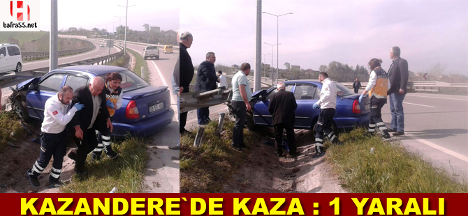 Kazandere`de kaza : 1 yaralı
