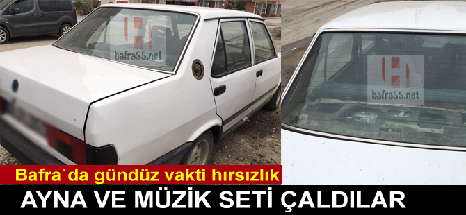 Bafra`da gündüz vakti hırsızlık