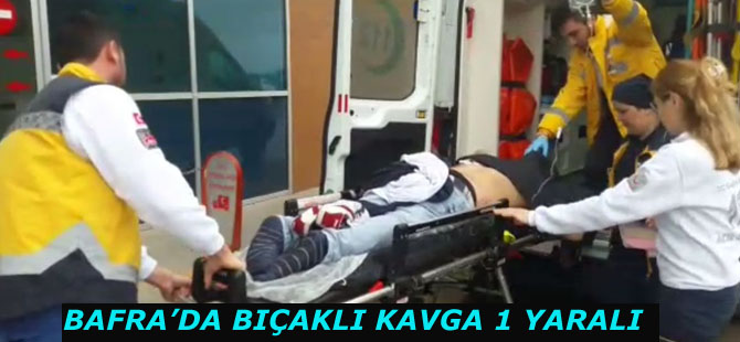 Bafra`da bıçakla yaralama