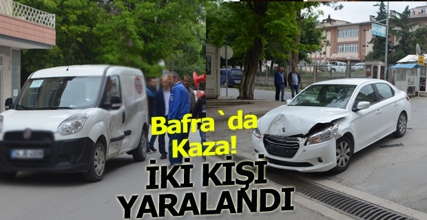 Bafra`da kaza: 2 yaralı